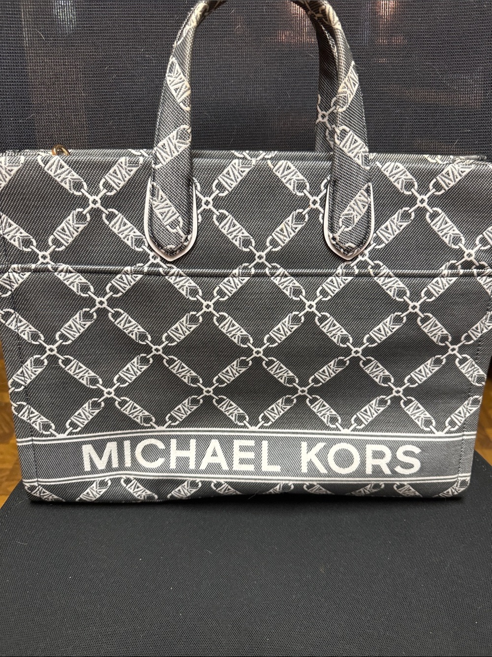 Michael Kors GiGi Empire Jacquard  Logo Messenger Tote